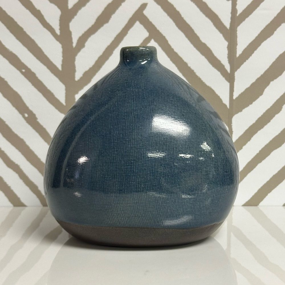 Blue & Brown Vase Pottery Ceramic Modern Vase